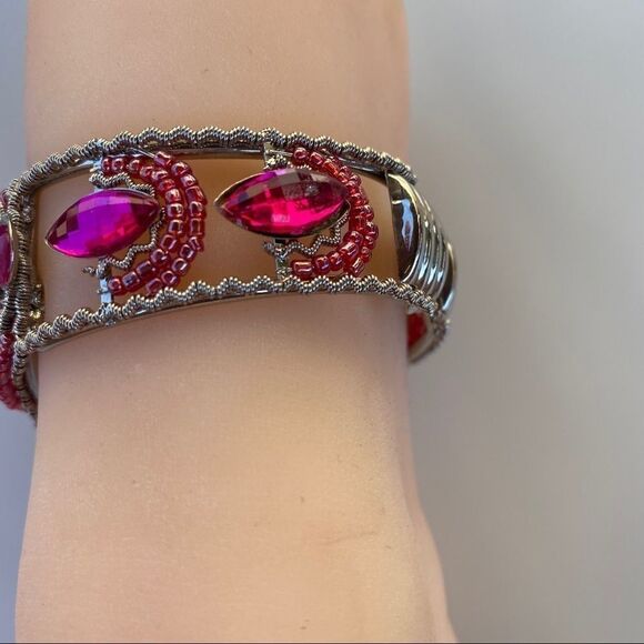 Bangle with Glass Jewels - Picture 3 of 6